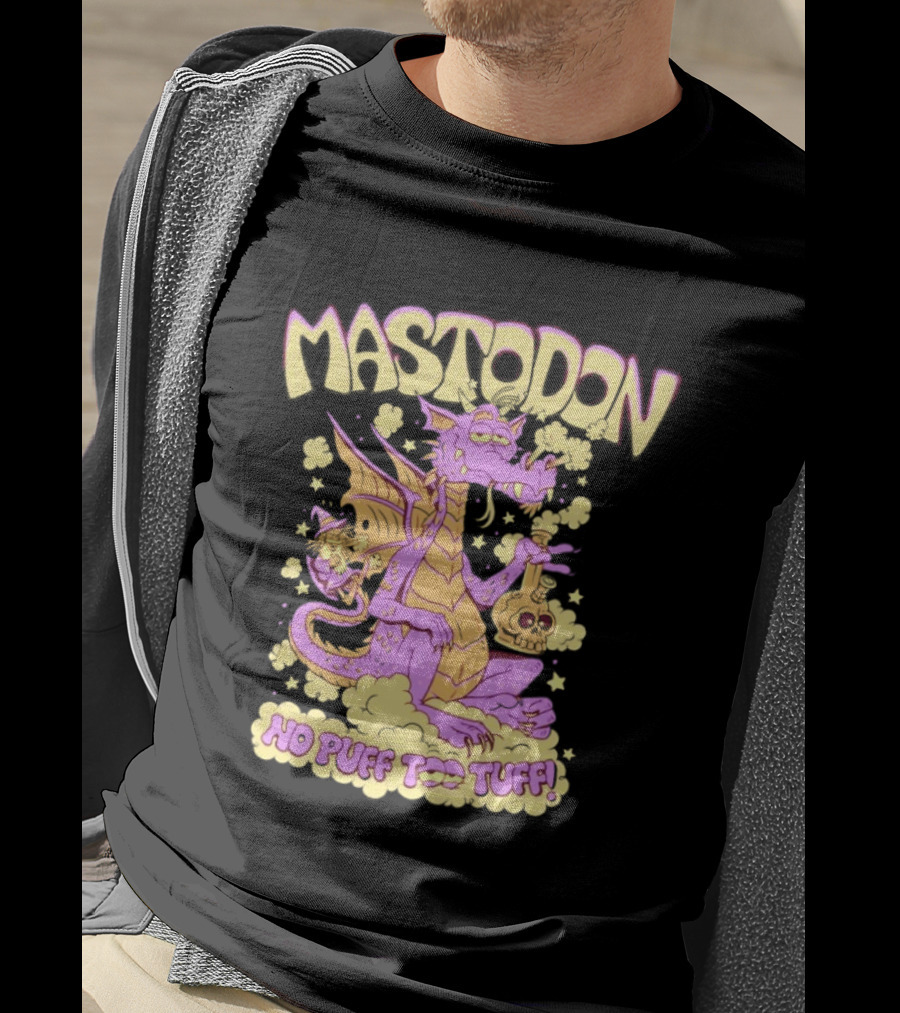 Mastodon No Puff Too Tuff Wizard Dragon 420 T-Shirt