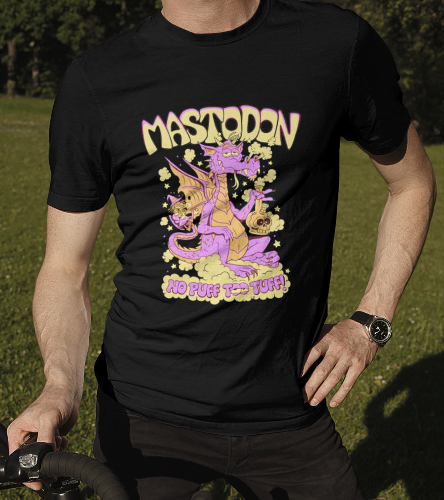 Mastodon No Puff Too Tuff Wizard Dragon 420 T-Shirt
