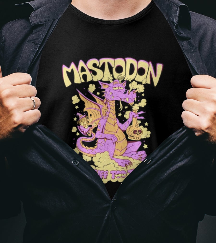 Mastodon No Puff Too Tuff Wizard Dragon 420 T-Shirt