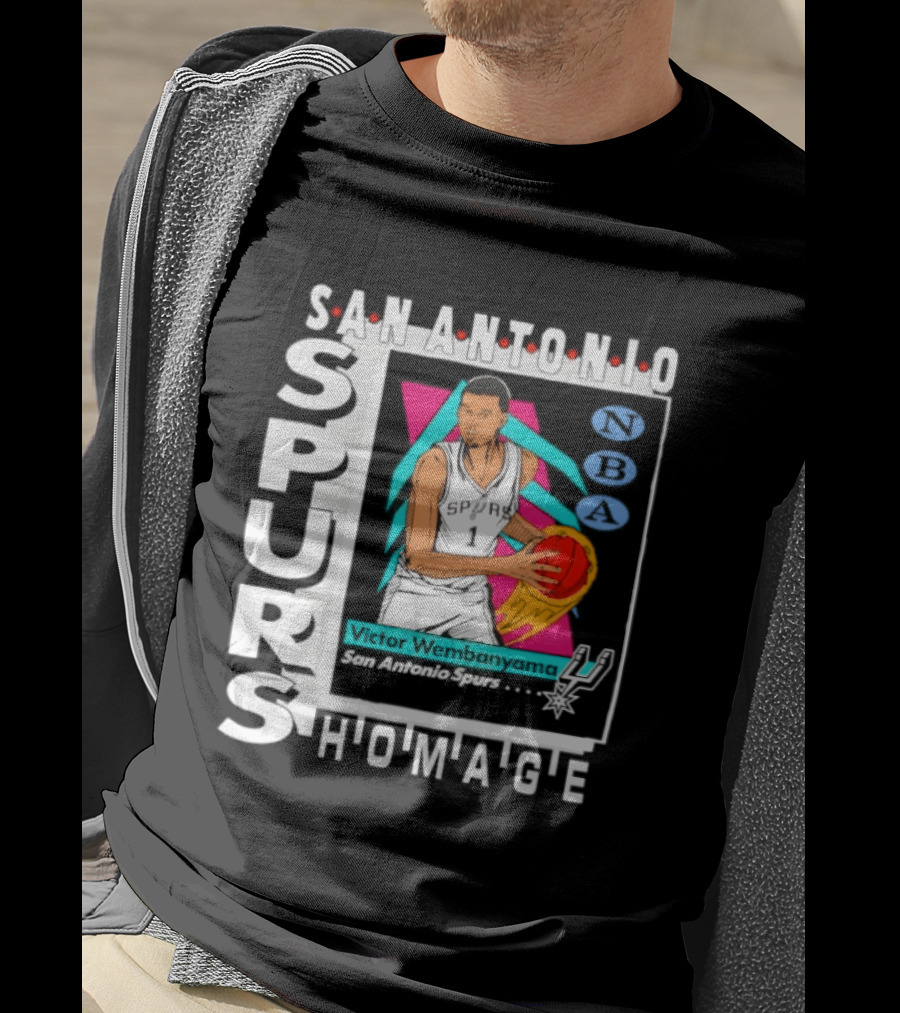 Victor Wembanyama San Antonio Spurs Homage Topps Trading Card Tri Blend T-Shirt