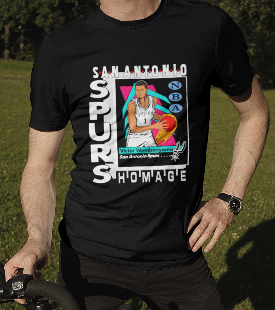 Victor Wembanyama San Antonio Spurs Homage Topps Trading Card Tri Blend T-Shirt