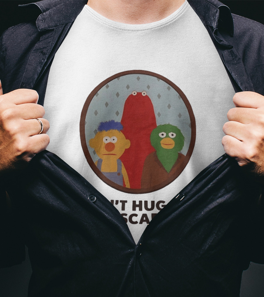 Don't Hug Me I'm Scared Puppet Characters Oval T-Shirt
