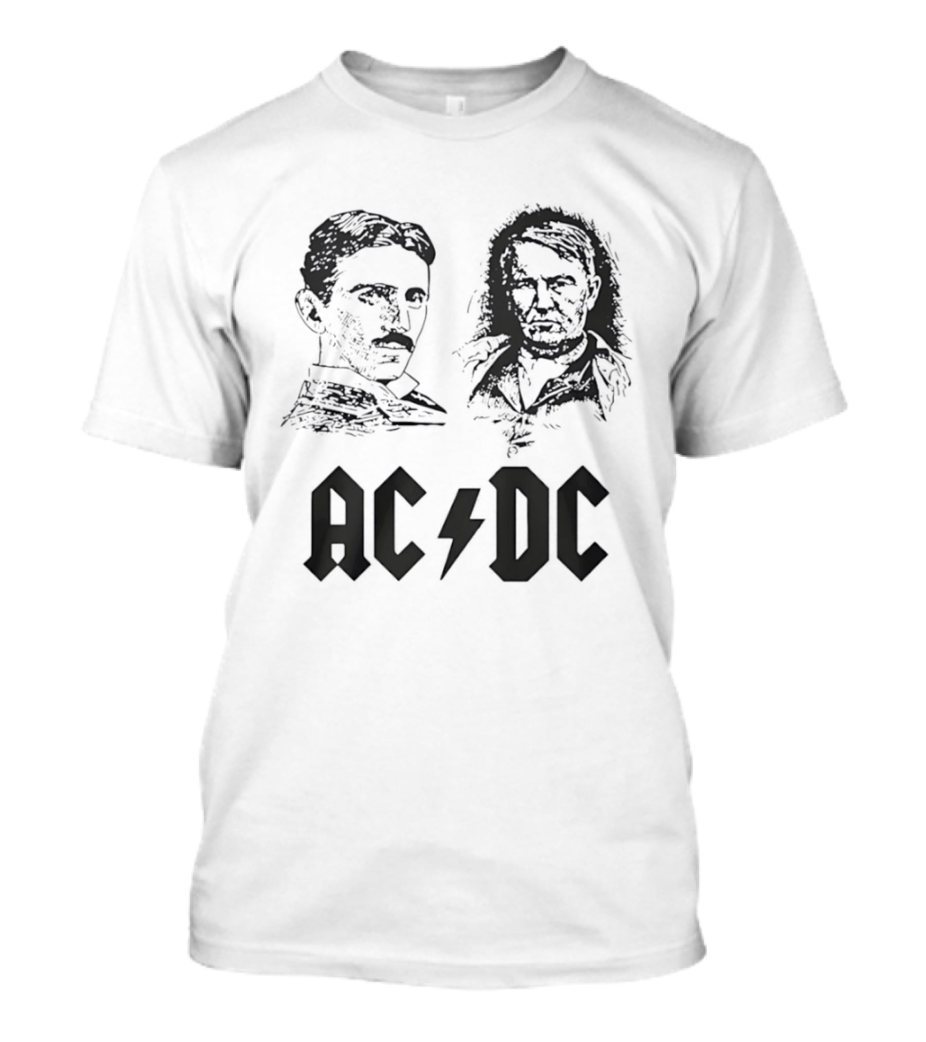 Nikola Tesla Thomas Edison AC DC T-Shirt