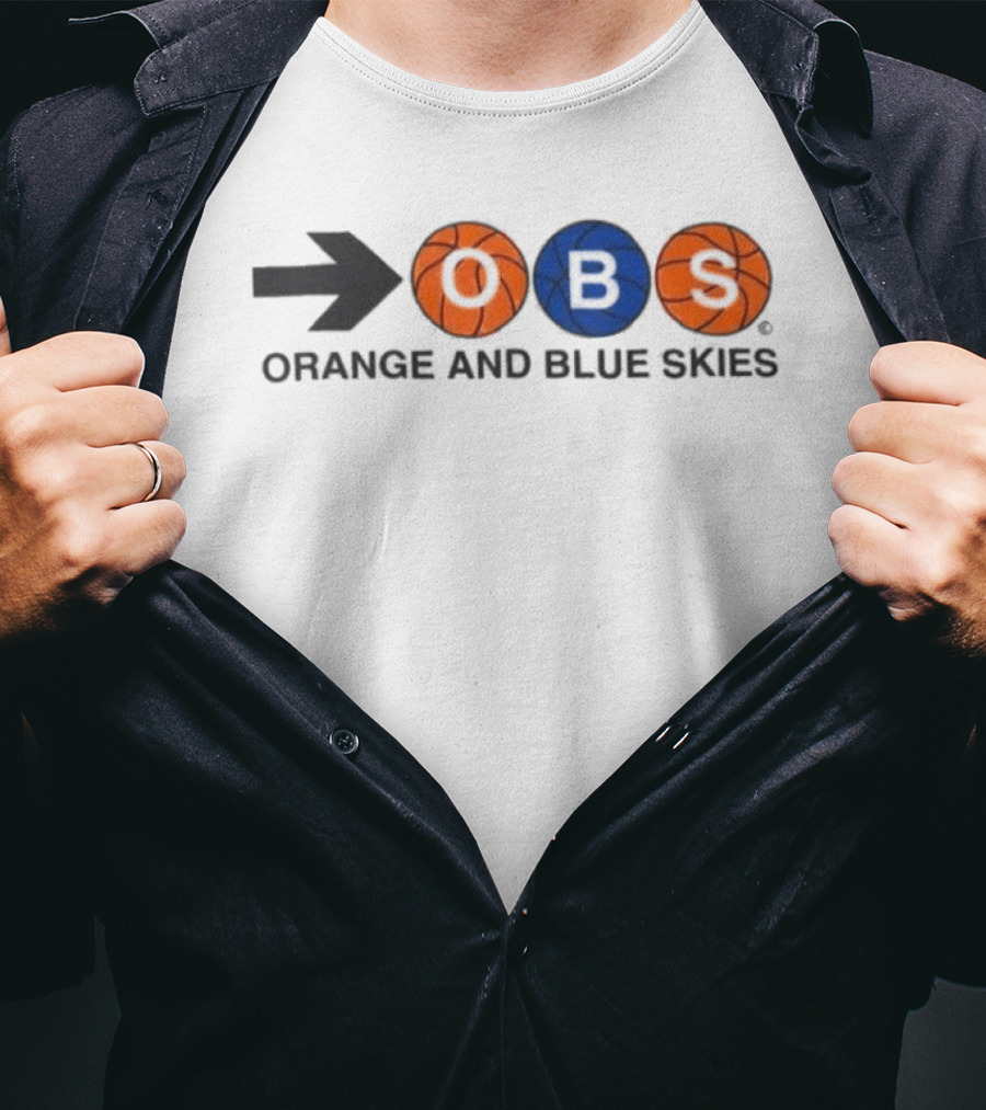 OBS Arrow Basketballs Orange And Blue Skies T-Shirt
