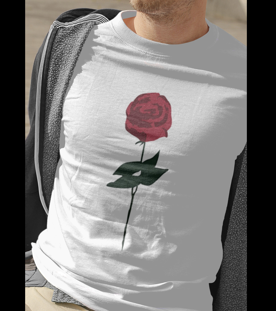 RJ Decker Catherine Delacroix Red Rose Botanical T-Shirt