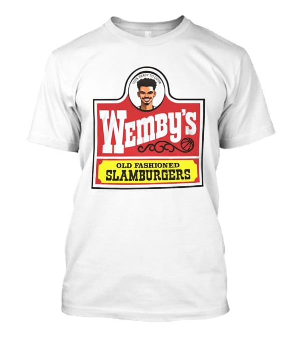 Wemby's Old Fashioned Slamburgers Spurs Basketball Cook T-Shirt