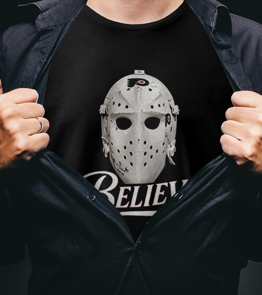 Believe Jason Voorhees Hockey Mask Philadelphia Flyers NHL 2026 T-Shirt