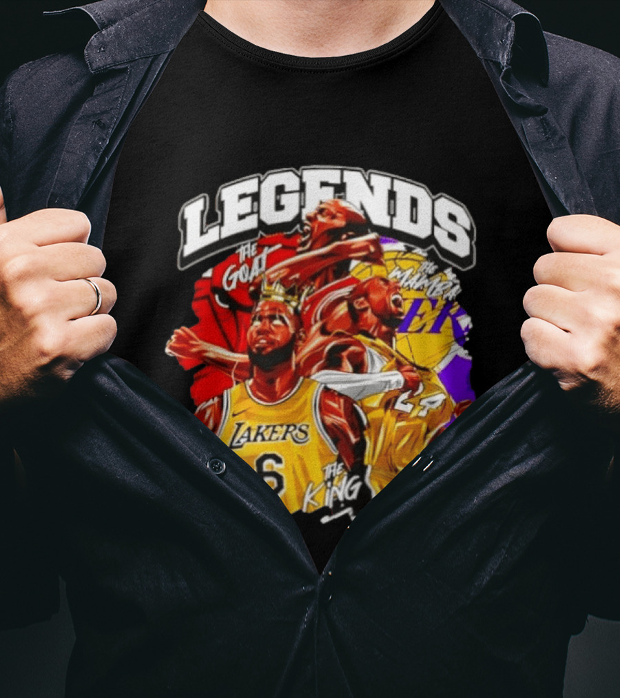 Legends The Goat Mamba King Lakers 24 6 T-Shirt