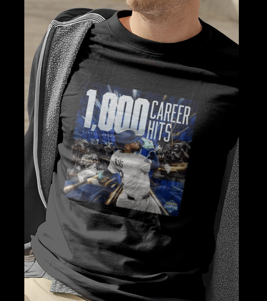 1000 Career Hits Dodgers MLB Champions Celebrating Milestone T-Shirt