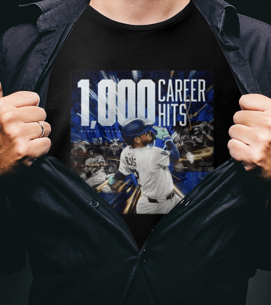 1000 Career Hits Dodgers MLB Champions Celebrating Milestone T-Shirt