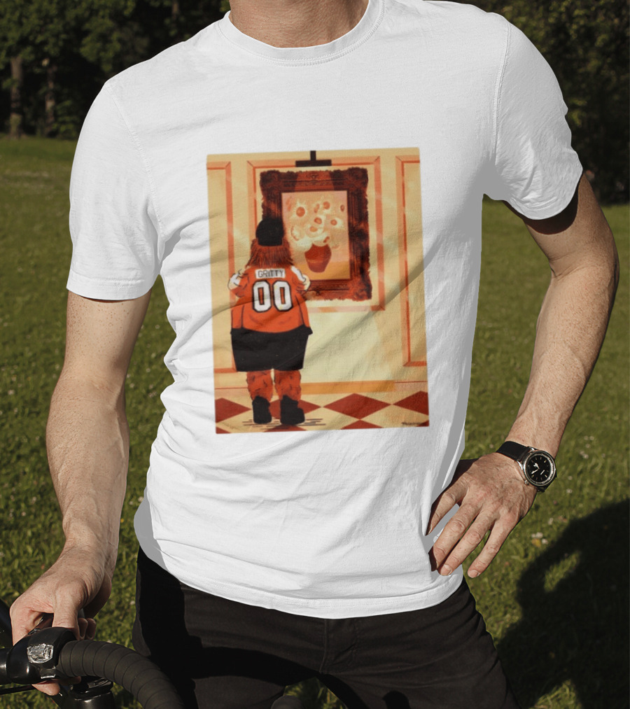 Gritty Philadelphia Flyers Meets Vincent Van Gogh Sunflowers Museum Exhibit T-Shirt