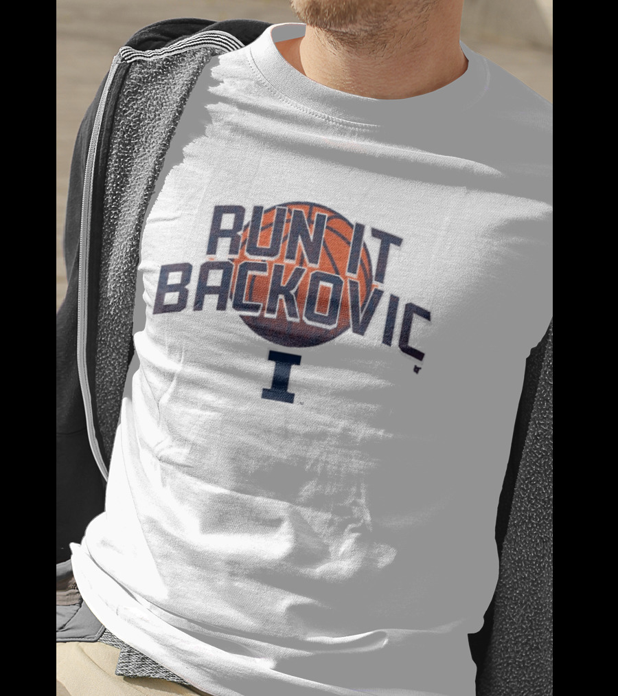 Illinois Basketball Run It Backovic Basketball I T-Shirt