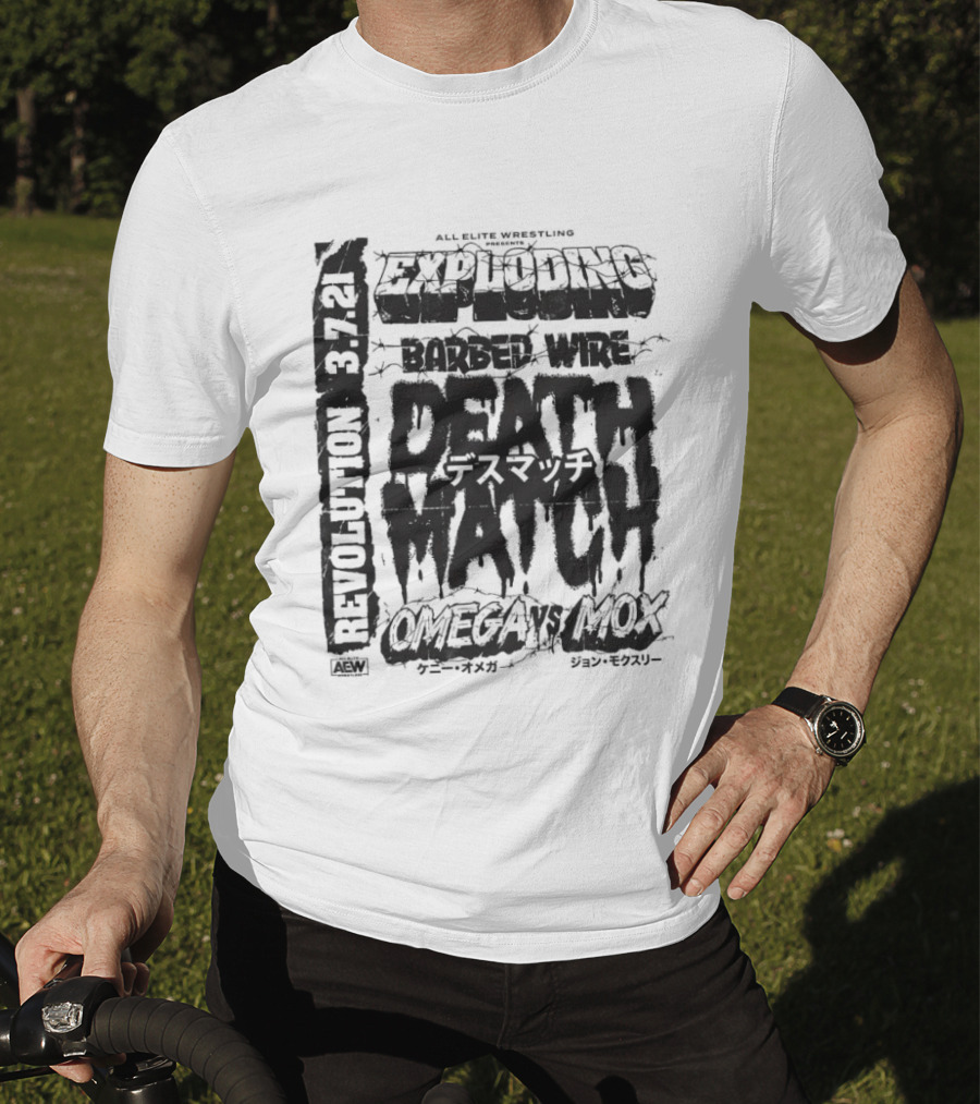 AEW Revolution 3:21 Exploding Barbed Wire Death Match Omega Vs Moxley T-Shirt