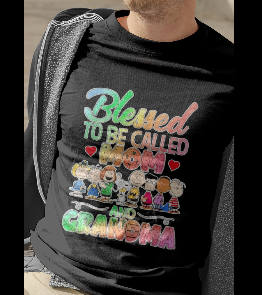 Blessed To Be Called Mom And Grandma Peanuts Characters T-Shirt