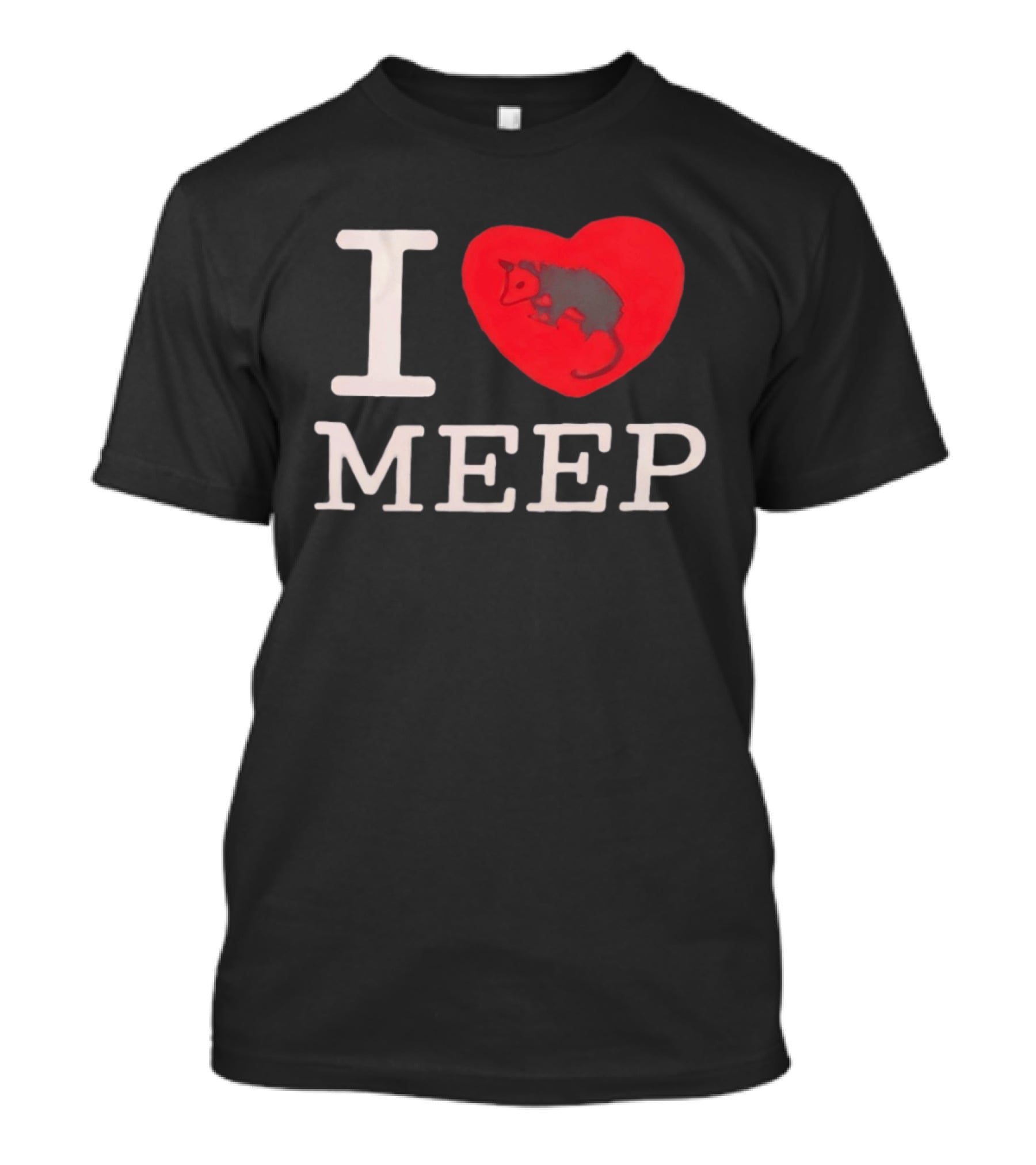 I Love Meep Red Heart Opossum T-Shirt