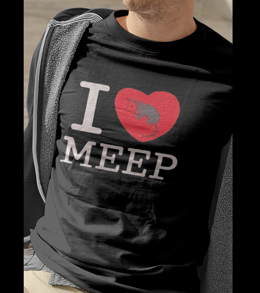 I Love Meep Red Heart Opossum T-Shirt