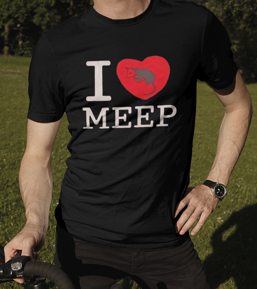 I Love Meep Red Heart Opossum T-Shirt