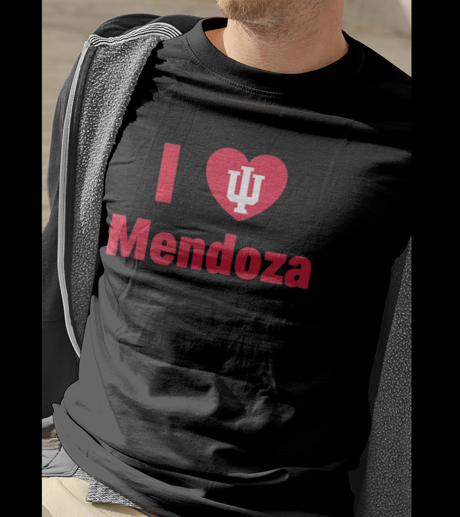 Indiana Hoosiers Football I Love IU Mendoza T-Shirt