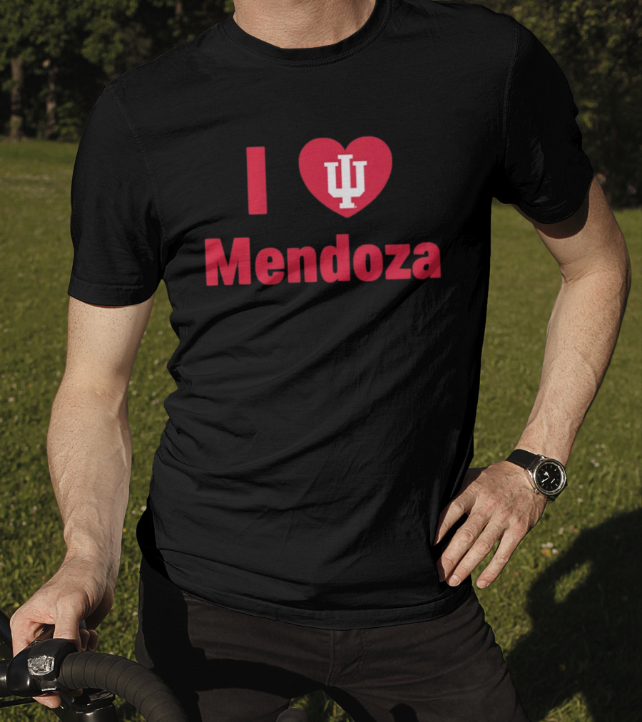 Indiana Hoosiers Football I Love IU Mendoza T-Shirt