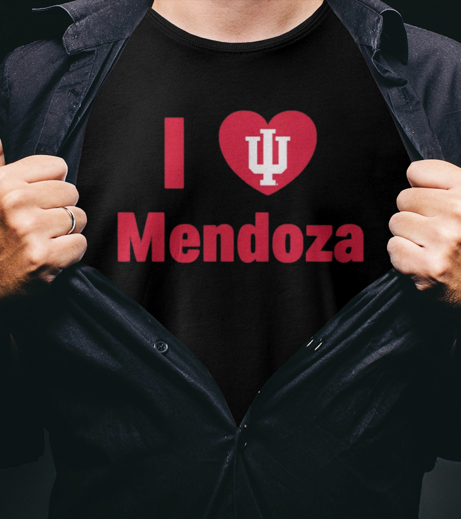 Indiana Hoosiers Football I Love IU Mendoza T-Shirt
