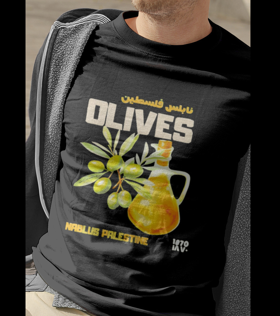 Nablus Palestine Olives 1870 Vintage Olive Oil Heritage T-Shirt