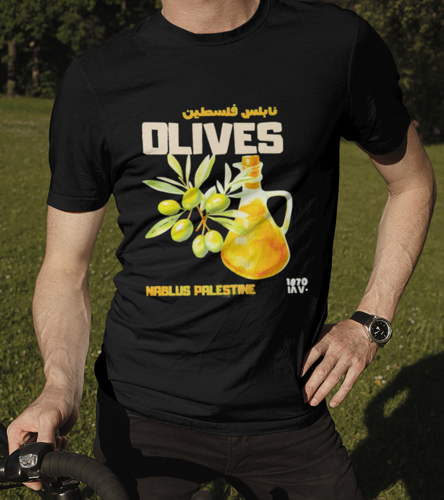 Nablus Palestine Olives 1870 Vintage Olive Oil Heritage T-Shirt
