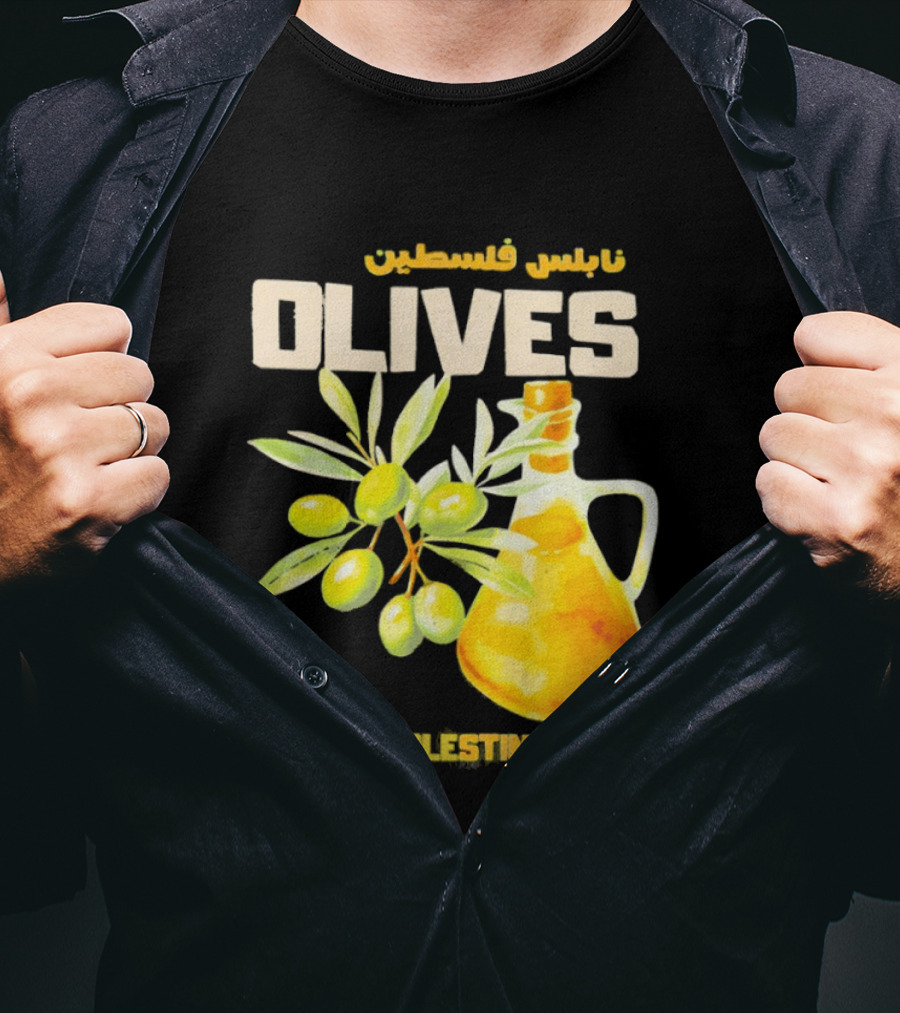 Nablus Palestine Olives 1870 Vintage Olive Oil Heritage T-Shirt