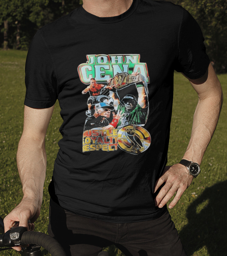 OVO WWE 2026 John Cena Hustle Loyalty Respect Championship Belt Owl T-Shirt