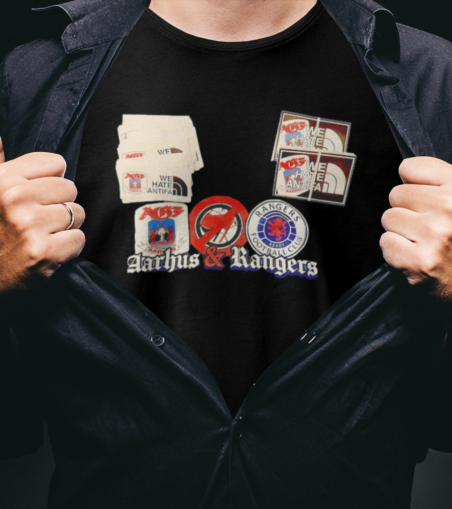 Rangers Football Club Aarhus Gymnastikforening We Hate Antifa T-Shirt