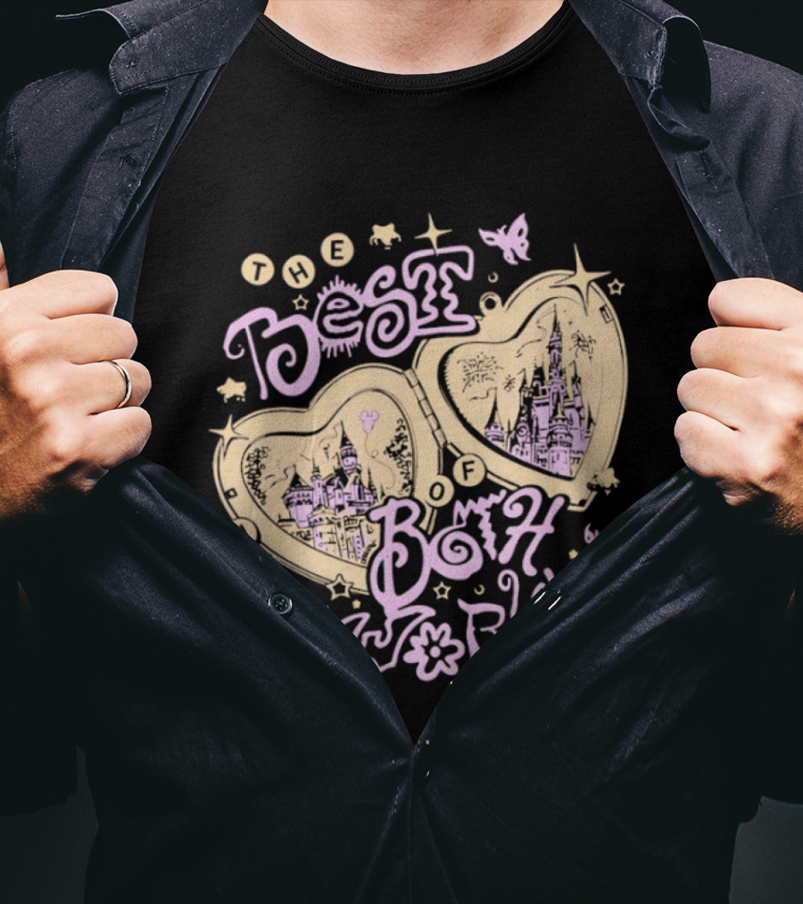 The Best Of Both Worlds Hearts Butterflies Castle Stars T-Shirt