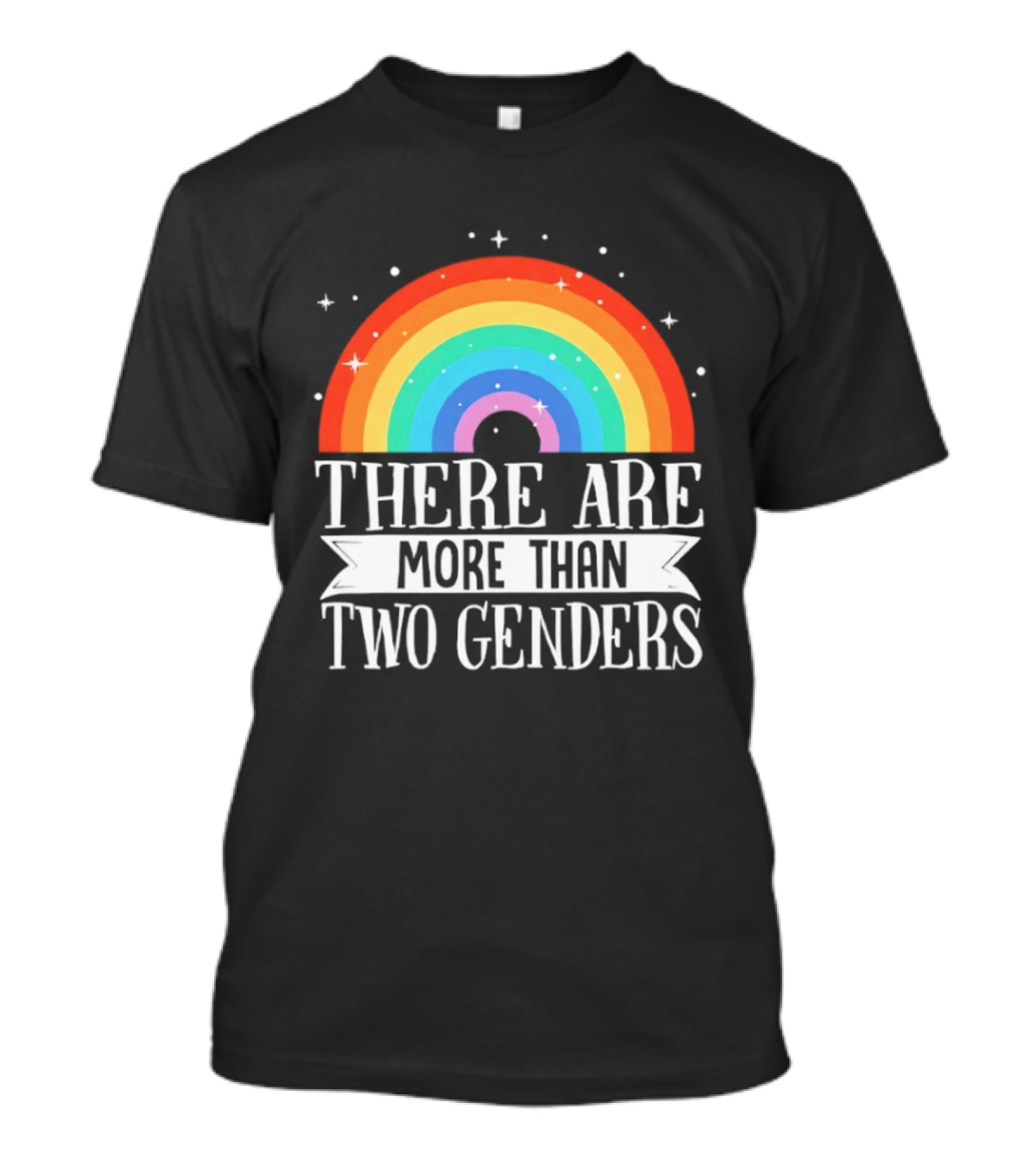 There Are More Than Two Genders Rainbow Pride LGBTQ+ Awareness T-Shirt