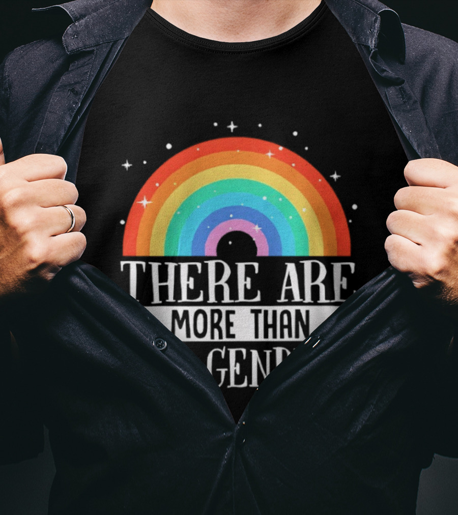 There Are More Than Two Genders Rainbow Pride LGBTQ+ Awareness T-Shirt