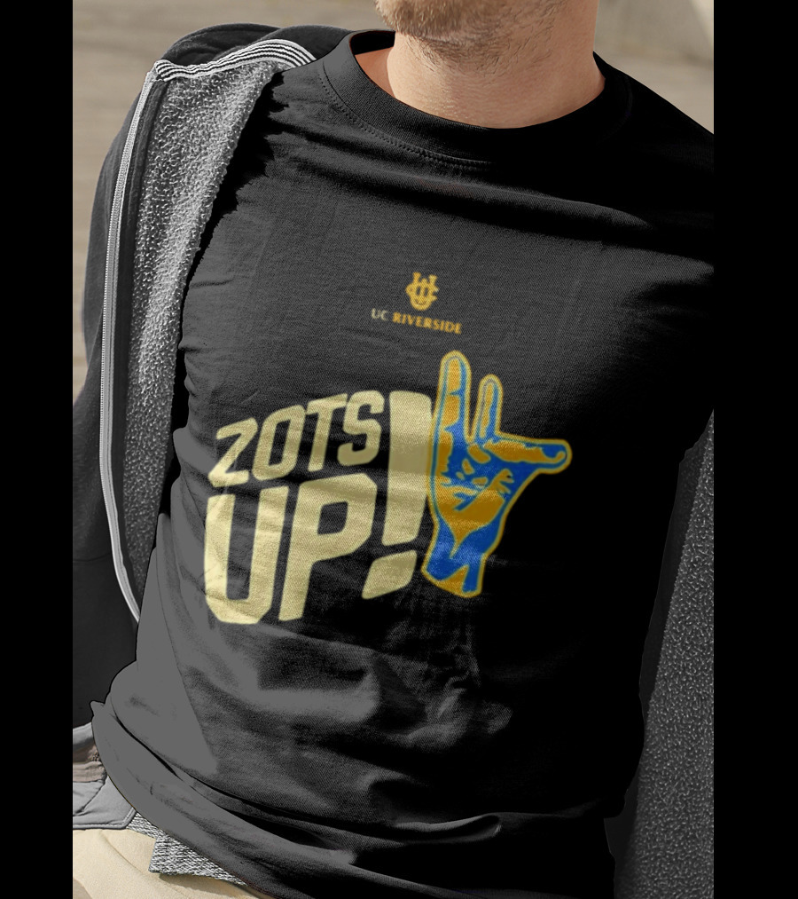 UC Riverside Zot Hand Sign Zots Up T-Shirt