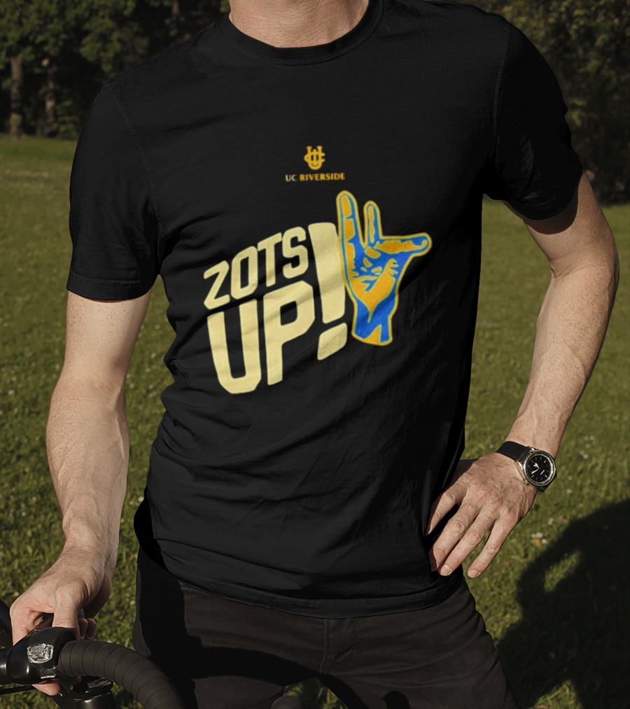UC Riverside Zot Hand Sign Zots Up T-Shirt