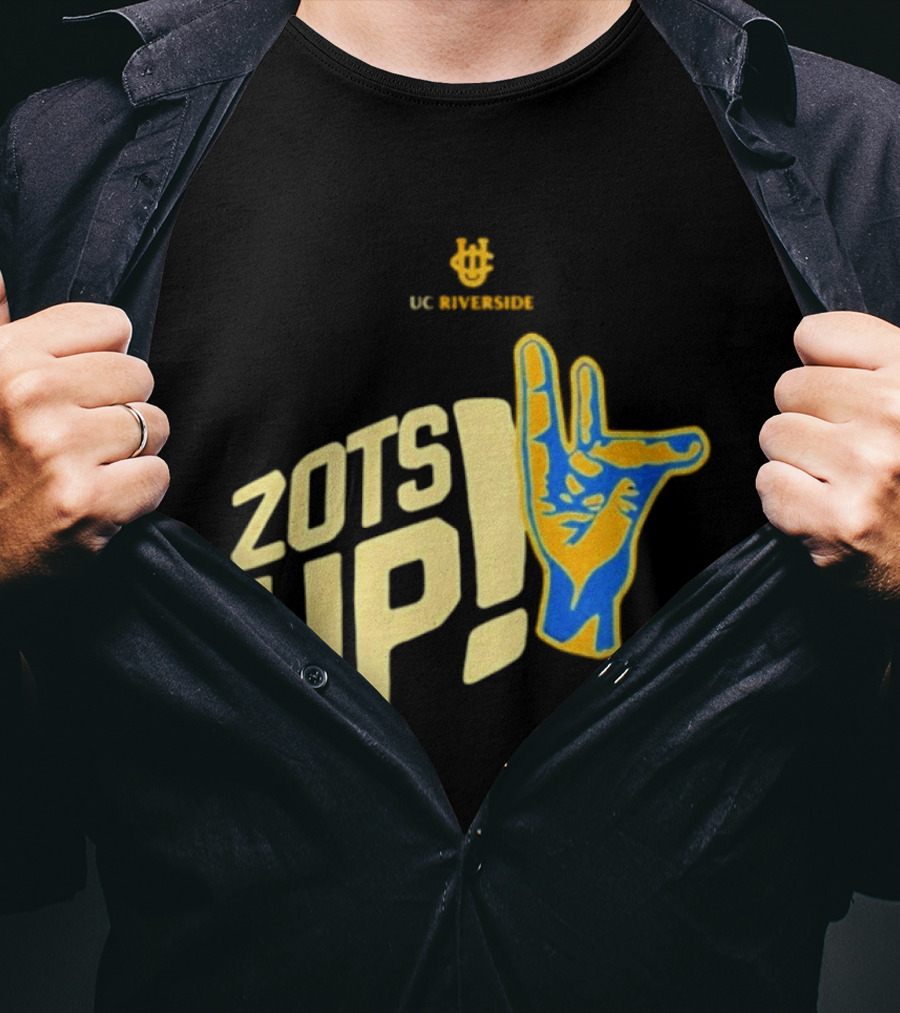 UC Riverside Zot Hand Sign Zots Up T-Shirt