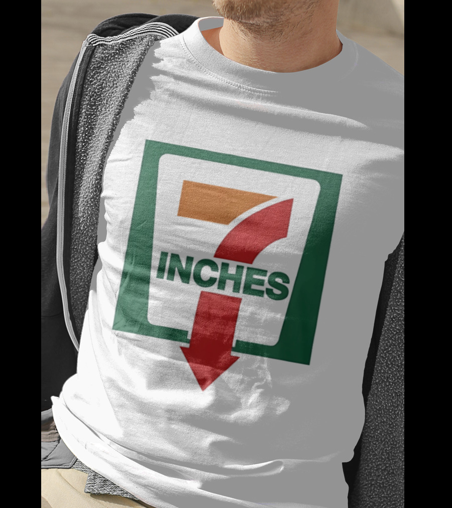 7 Inches Down Arrow Logo In Green And Red T-Shirt