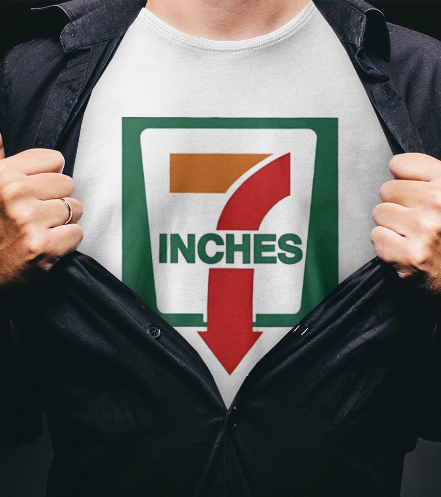 7 Inches Down Arrow Logo In Green And Red T-Shirt