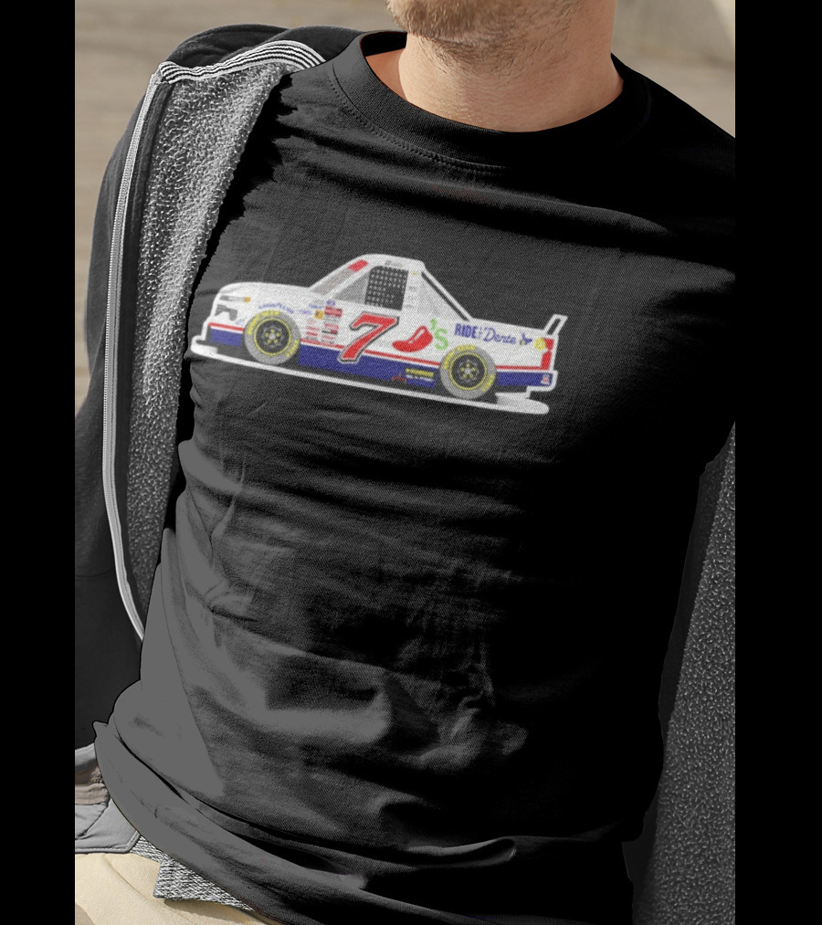 2025 Nascar Carson Hocevar Ride Den Te Chilis 7 Racing Truck T-Shirt
