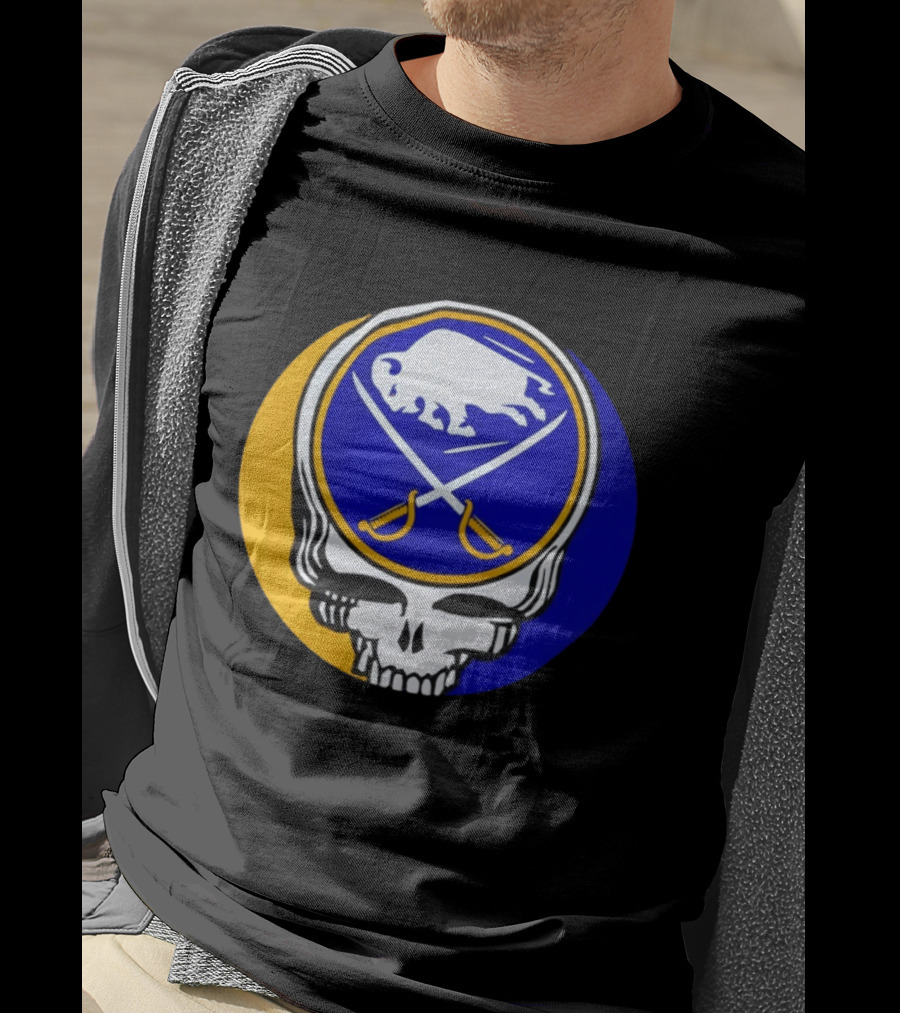 Buffalo Sabres Grateful Dead Steal Your Face Hockey 2026 Collaboration T-Shirt