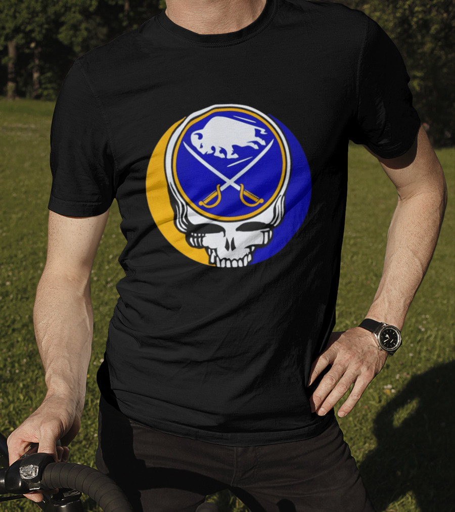 Buffalo Sabres Grateful Dead Steal Your Face Hockey 2026 Collaboration T-Shirt
