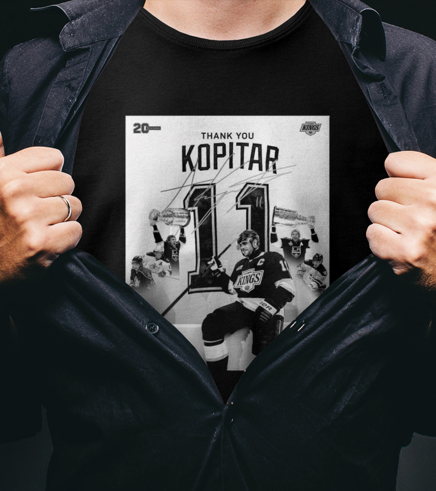 Thank You Kopitar 11 Los Angeles Kings All For The King 20 Seasons T-Shirt