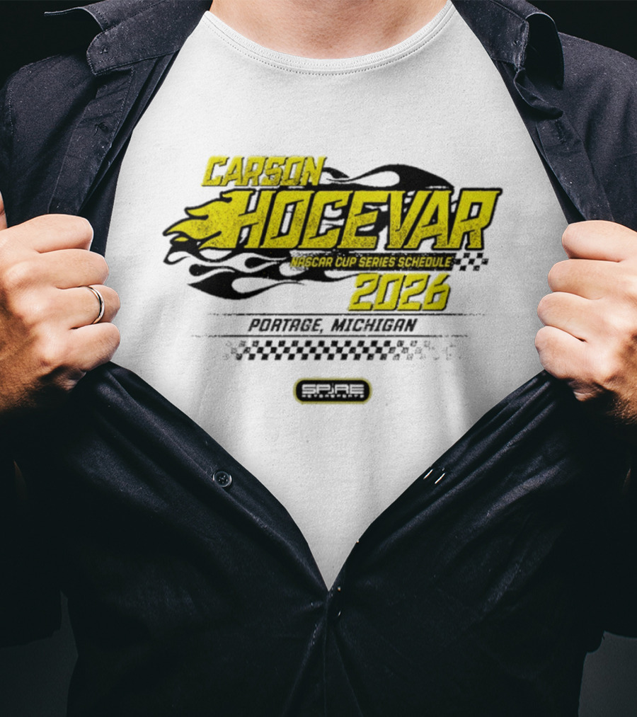 Carson Hocevar Nascar Cup Series Schedule 2026 Portage Michigan Racing 77 T-Shirt