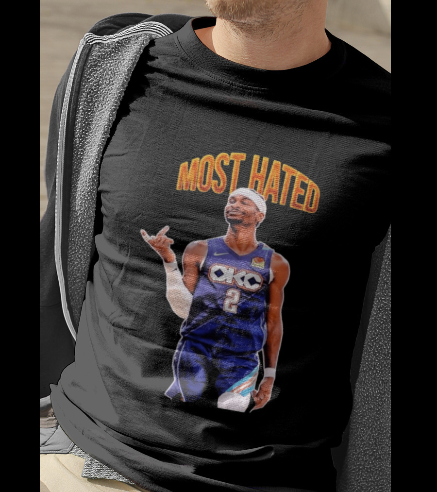 Shai Gilgeous Alexander OKC 2 NBA Basketball "MOST HATED T-Shirt