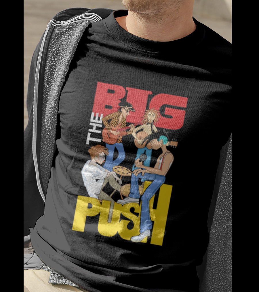 The Big Push Band Colorful Animation With Musical Instruments T-Shirt