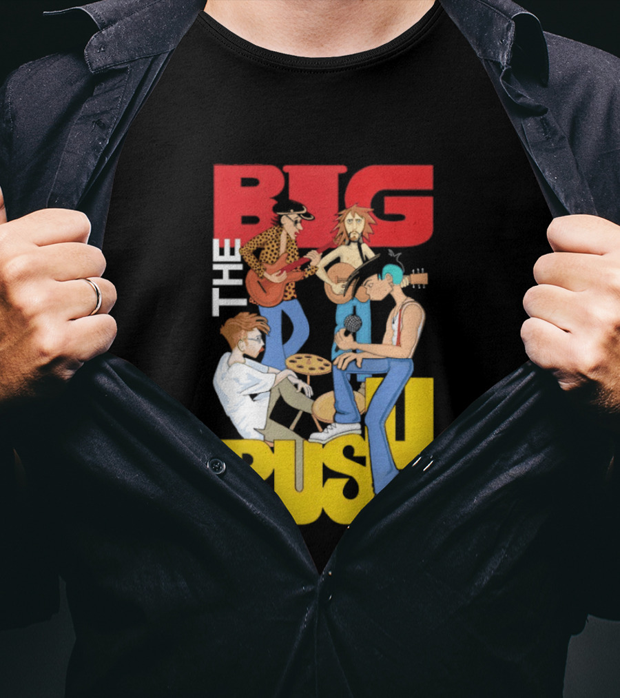 The Big Push Band Colorful Animation With Musical Instruments T-Shirt