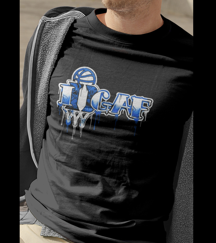IDGAF Duke Basketball Graffiti Style Blue Devils T-Shirt