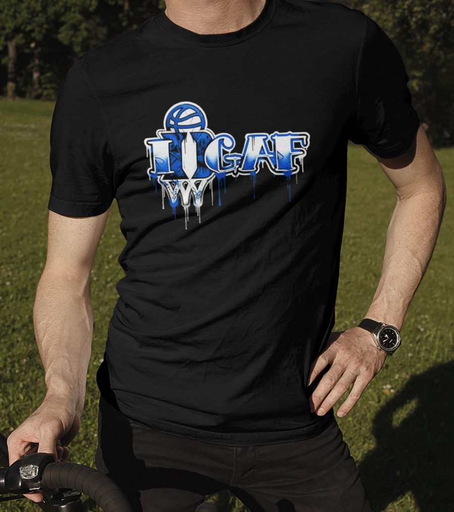 IDGAF Duke Basketball Graffiti Style Blue Devils T-Shirt