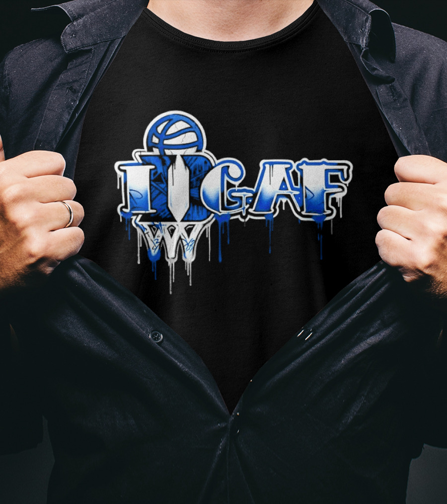 IDGAF Duke Basketball Graffiti Style Blue Devils T-Shirt