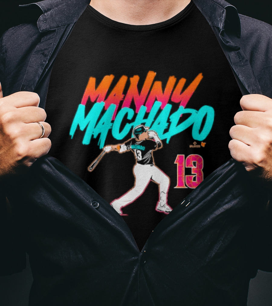 Manny Machado 13 Slugger Swing City Edition T-Shirt