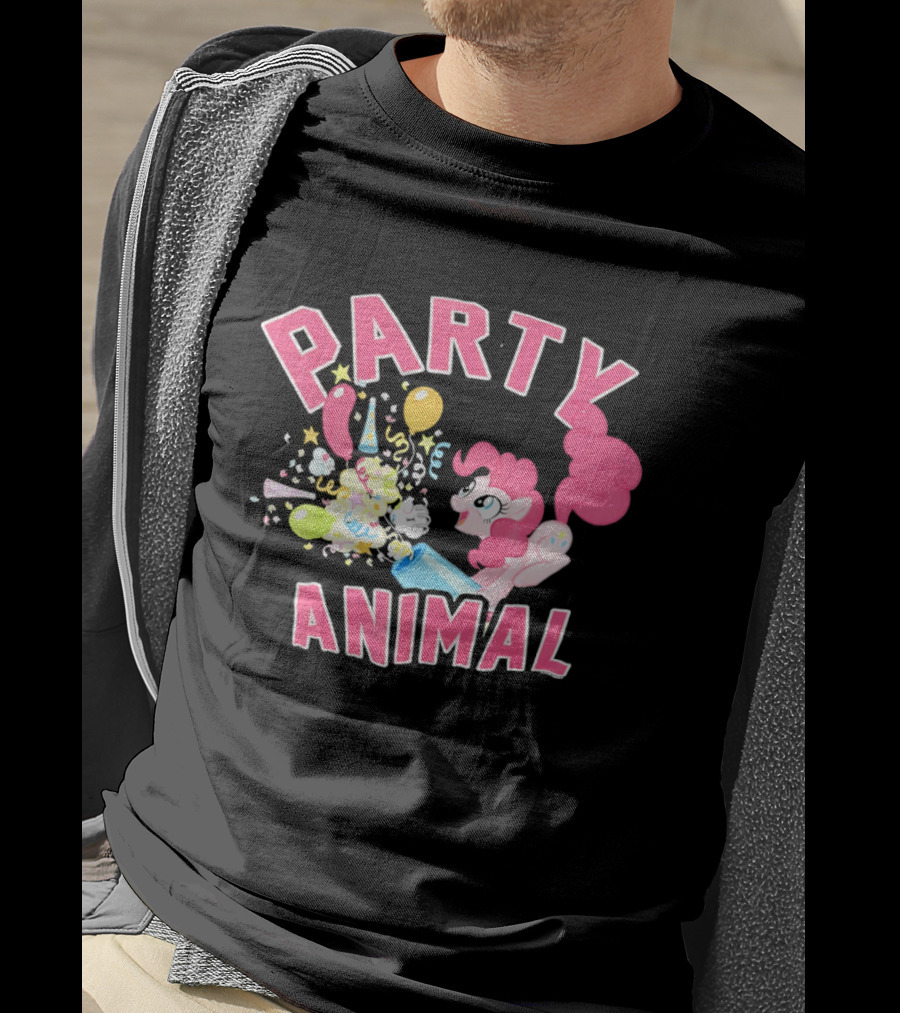 My Little Pony Party Animal Pinkie Pie Celebration Balloons Confetti T-Shirt